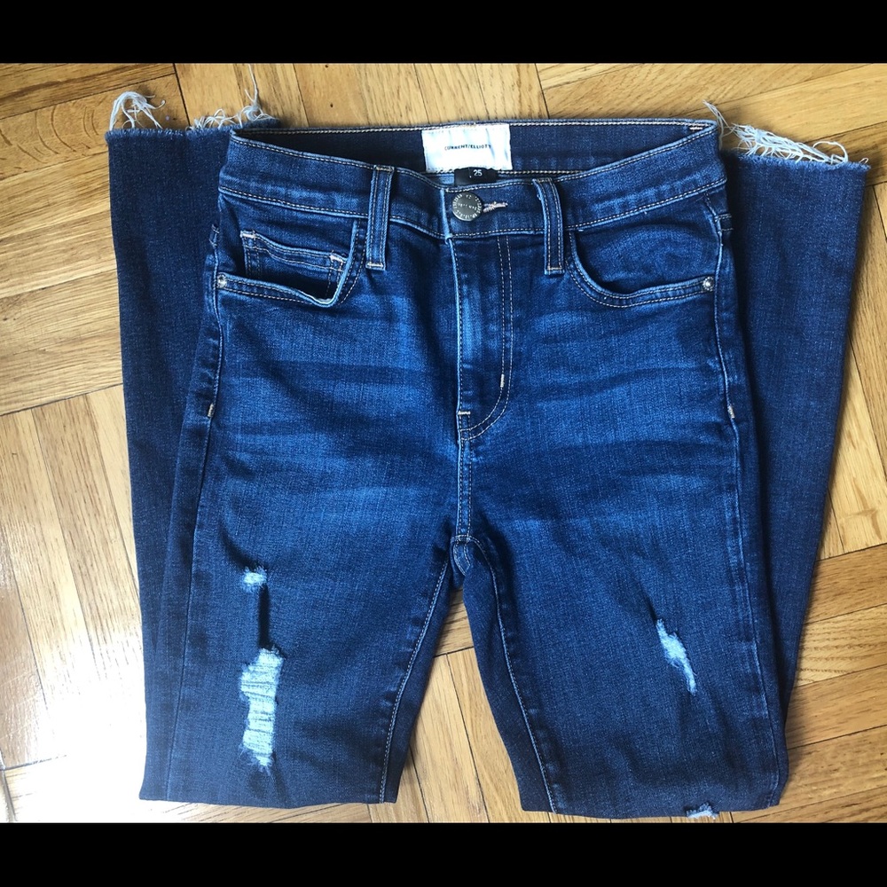 CURRENT/ELLIOT Stiletto High Waist Ankle Skinnies